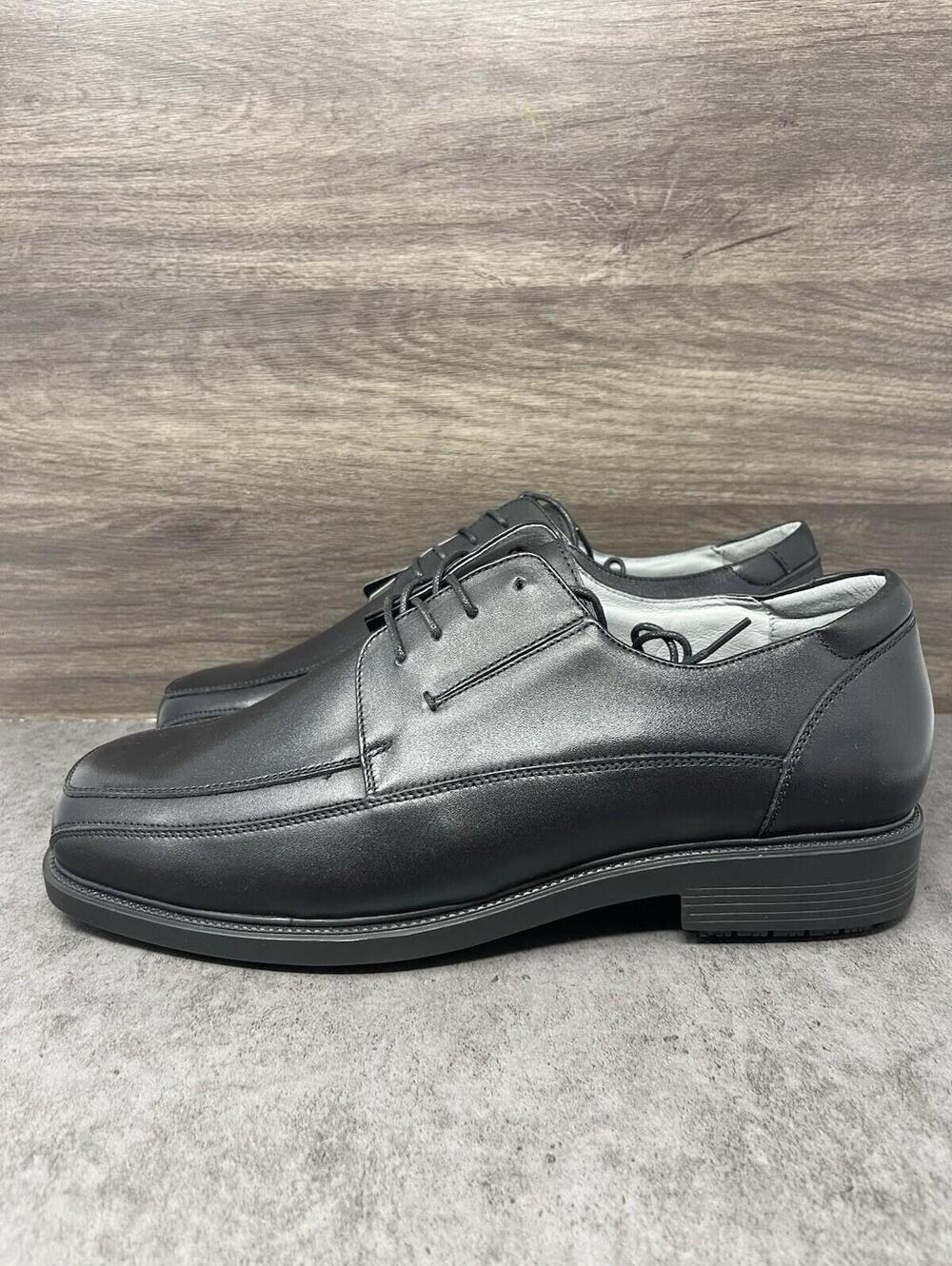 SR MAX Manhattan Shoes Mens Size 13 Slip Resistant Black Leather Dress